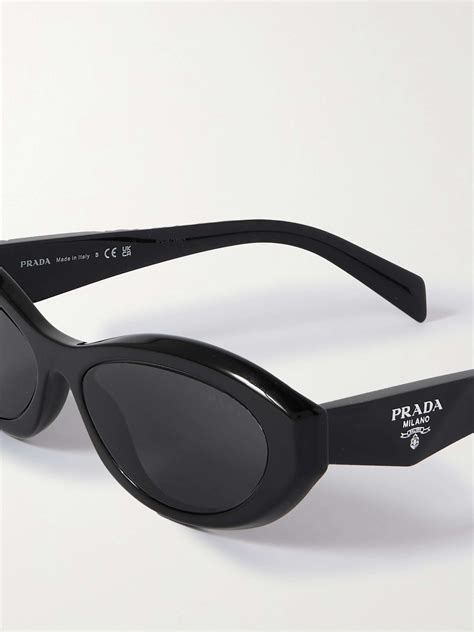 prada eyewear oval frame sunglasses